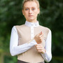 Premier Equine Ladies Rossini Lycra Show Shirt in Beige/White - Lifestyle