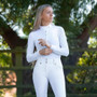 Premier Equine Ladies Rossini Lycra Show Shirt in White - Lifestyle