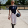 Premier Equine Ladies Maria Diamante Show Shirt in Navy - Lifestyle