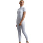 Premier Equine Ladies Electra Full Seat Gel Riding Tights in White - Front Full Length