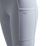 Premier Equine Ladies Electra Full Seat Gel Riding Tights in White - Side Pocket