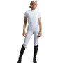 Premier Equine Ladies Electra Full Seat Gel Riding Tights in White - Front