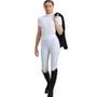 Premier Equine Ladies Aresso Full Seat Gel Riding Tights in White - Front Full Length