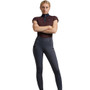 Premier Equine Ladies Amia Technical Short Sleeved Riding Top in Wine - Front Outfit