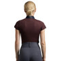 Premier Equine Ladies Amia Technical Short Sleeved Riding Top in Wine - Back