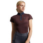 Premier Equine Ladies Amia Technical Short Sleeved Riding Top in Wine - Front