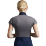 Premier Equine Ladies Amia Technical Short Sleeved Riding Top in Anthracite Grey - Back