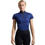 Premier Equine Ladies Amia Technical Short Sleeved Riding Top in Navy - Front