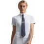 Premier Equine Ladies Luciana Short Sleeved Tie Shirt in White- Front