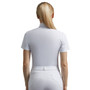 Premier Equine Ladies Luciana Short Sleeved Tie Shirt in White- Front