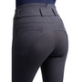 Premier Equine Ladies Virtue Full Seat Gel Riding Breeches in Anthracite Grey - Seat Detail