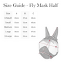 LeMieux Bug Relief Half Fly Mask in Navy - Size Guide