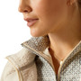 Ariat Ladies Lafayette Full Zip Sweatshirt in Summer Sand - Collar Detail