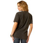 Ariat Ladies Later Gator Short Sleeve Top in Washed Black - Back