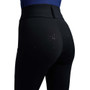 Premier Equine Ladies Concerto Riding Tights - Black - Seat Detail