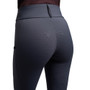 Premier Equine Ladies Concerto Riding Tights - Grey -  Seat Detail