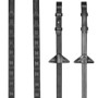 LeMieux Magna Grip Rubber Reins - Black/Silver