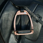 Flex-On Hunter Stirrups with Inclined Ultra Grip - Limited Edition in Rose Gold with Black Lifestyle