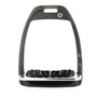 Flex-On Hunter Limited Edition Stirrups in Dark Grey - with silver footbeds