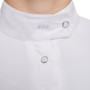 Premier Equine Childrens Rossini Lycra Show Shirt - White - Collar Detail