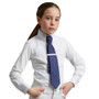 Premier Equine Childrens Tessa Long Sleeve Show Shirt - White -  Front