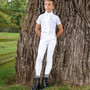 Premier Equine Childrens Gando Gel Knee Riding Breeches - White -  Lifestyle