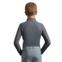 Premier Equine Childrens Ombretta Technical Riding Top - Anthracite Grey - Back