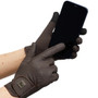 Premier Equine Ladies Metaro Riding Gloves in Brown - Touch Screen Finger
