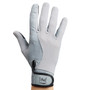 Premier Equine Bordoni Leather Mesh Riding Gloves in Grey - Front