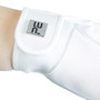 Premier Equine Bordoni Leather Mesh Competition Riding Gloves in White - Wrist Strap