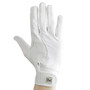 Premier Equine Bordoni Leather Mesh Competition Riding Gloves in White - Front