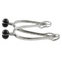 Premier Equine Stainless Steel Plastic Roller Ball Spurs in Silver