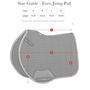 LeMieux Soft Shell Anti Slip EuroJump Saddle Pad - Size Guide