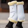 LeMieux Motionflex Dressage Boots with Fur Edge - White Lifestyle