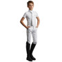 Premier Equine Mini Childrens Antonio Short Sleeve Tie Shirt in White - Front Full Length