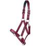 Premier Equine Plain Padded Headcollar - Burgundy - Full View