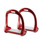 Premier Equine Jopollo Aluminium Performance Stirrups - Red - Front view