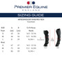 Premier Equine Airtechnology Knee Pro-Tech Travel Boots Size Guide