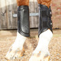 Premier Equine Carbon Air-Tech Double Locking Brushing Boots in Black - Side Straps