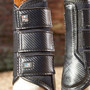 Premier Equine Carbon Air-Tech Single Locking Brushing Boots in Black - Side