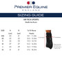 Premier Equine Air-Tech Combo Sports Medicine Boots Size Guides