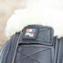 Premier Equine Techno Wool Rubber Bell Over Reach Boots in Black - Branding