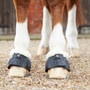 Premier Equine Techno Wool Rubber Bell Over Reach Boots in Black - Front