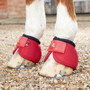 Premier Equine Ballistic No Turn Over Reach Boots in Red - Side
