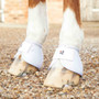 Premier Equine Ballistic No Turn Over Reach Boots in White - Side