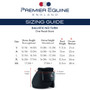 Premier Equine Ballistic No Turn Over Reach Boots Size Guide