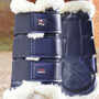 Premier Equine Techno Wool Brushing Boots in Navy - Fastenings