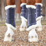 Premier Equine Techno Wool Brushing Boots in Navy - Front and Back Legs