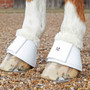 Premier Equine Carbon Tech Techno Wool Over Reach Boots in White - Front/Side