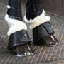 Premier Equine Carbon Tech Techno Wool Over Reach Boots in Black - Front/Side